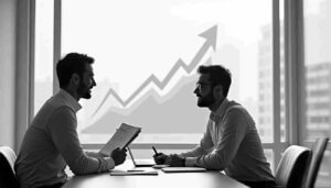 Zwei Personen im Beratungsgespräch als Symbol für Was macht ein IT-Projektmanager