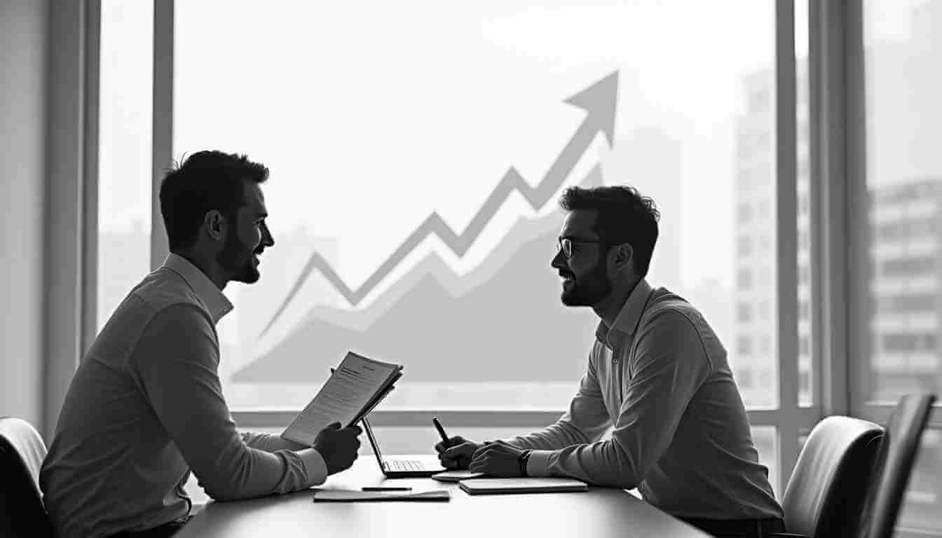 Was macht ein IT-Projektmanager? 4 Zwei Personen im Beratungsgespräch als Symbol für Was macht ein IT-Projektmanager